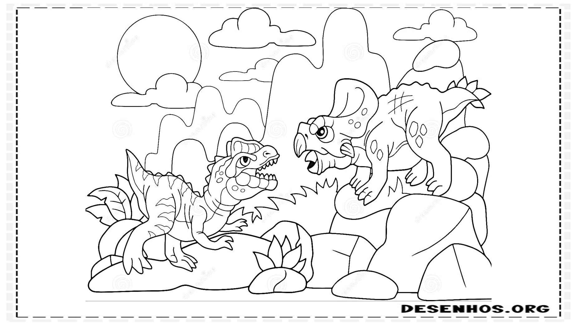 Dinossauros para colorir 83