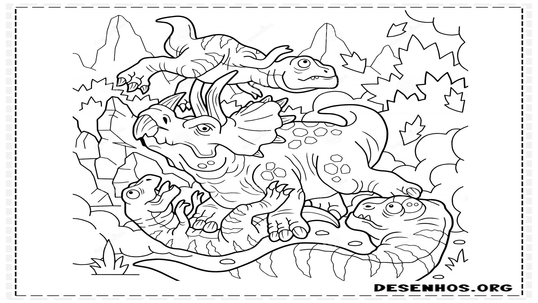 Dinossauros para colorir 84