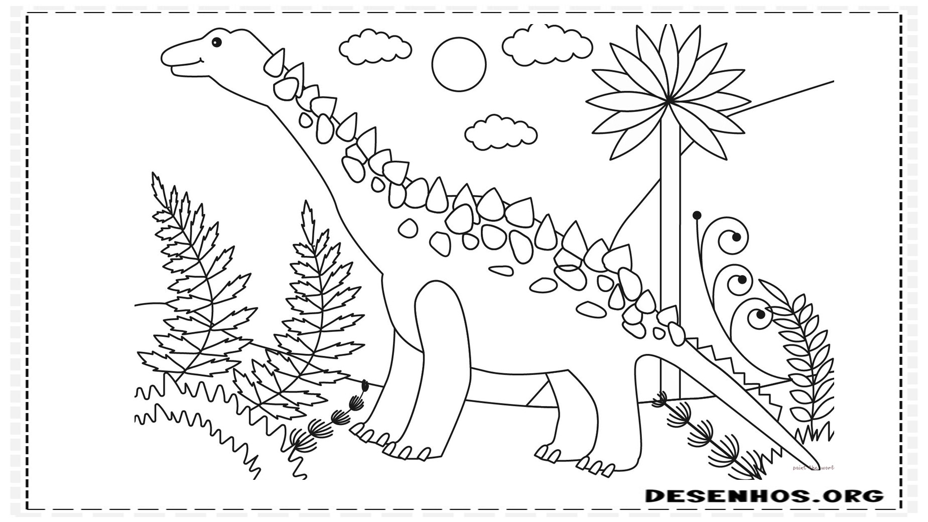 Dinossauros para colorir 92 Dinossauros para colorir 92