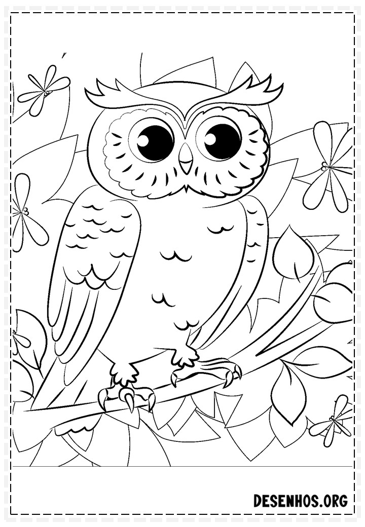 desenhos de corujas fofas para colorir 11