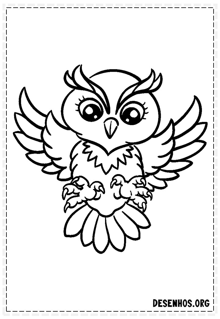 desenhos de corujas fofas para colorir 16