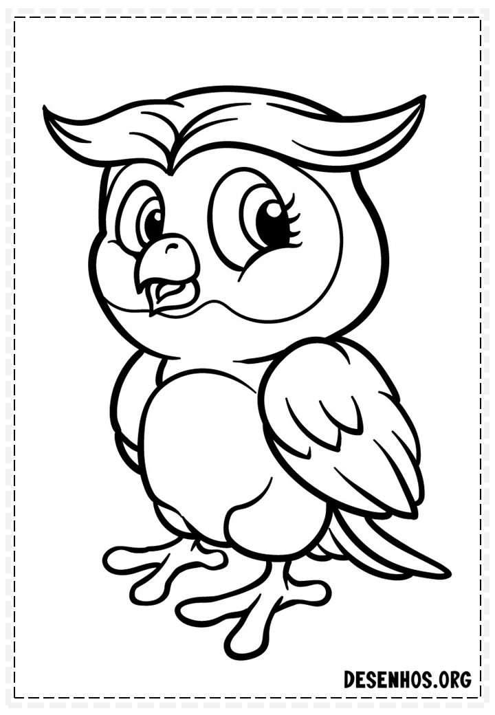 desenhos de corujas fofas para colorir 18