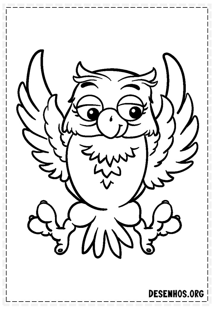 desenhos de corujas fofas para colorir 19