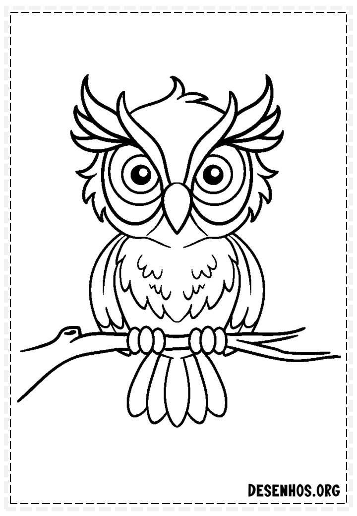 desenhos de corujas fofas para colorir 21