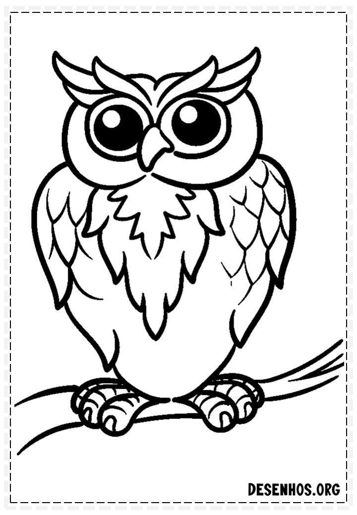 desenhos de corujas fofas para colorir 23