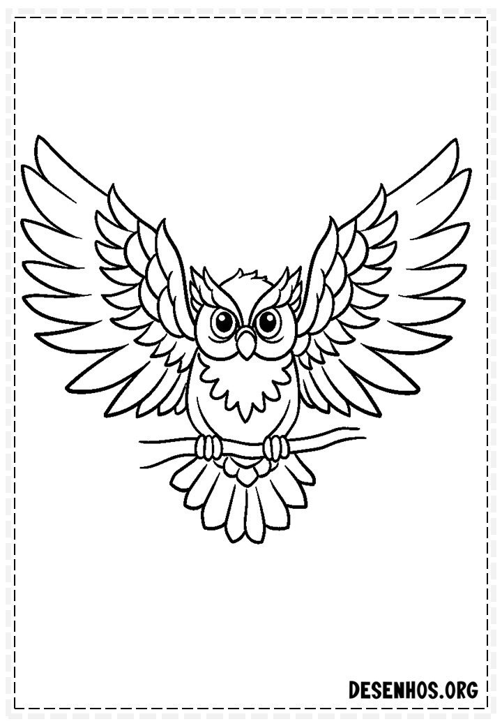 desenhos de corujas fofas para colorir 24