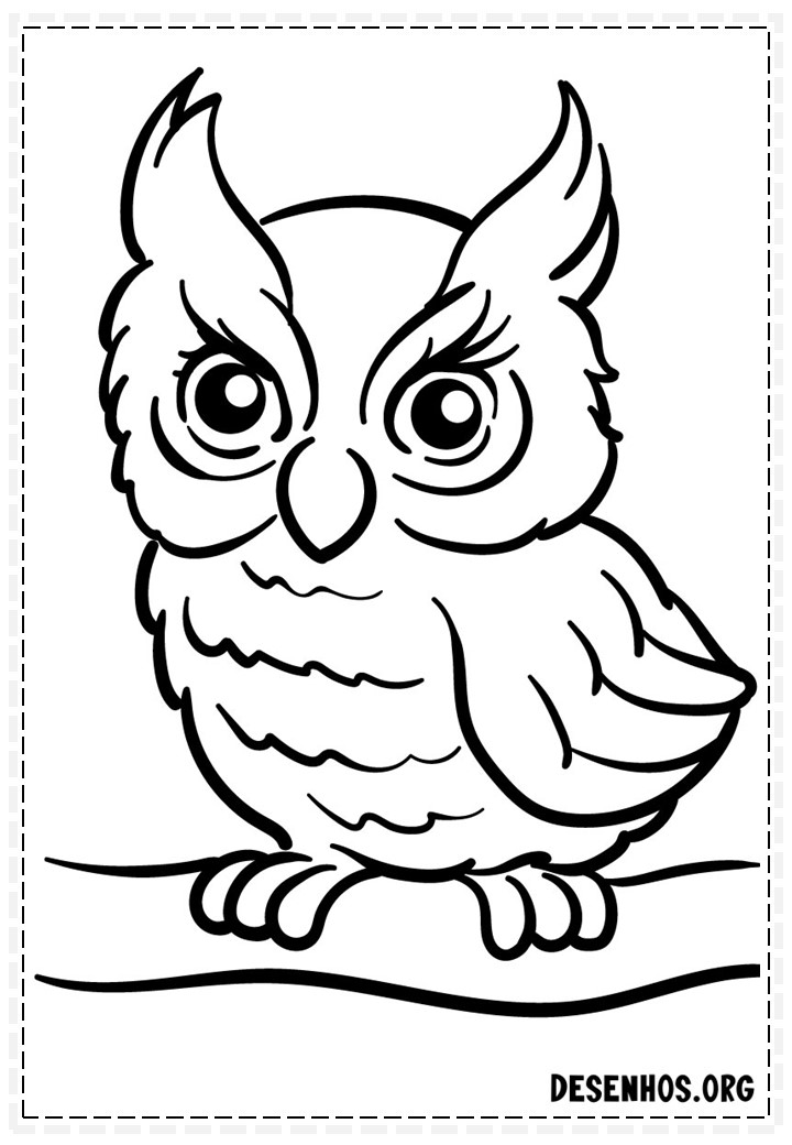 desenhos de corujas fofas para colorir 34
