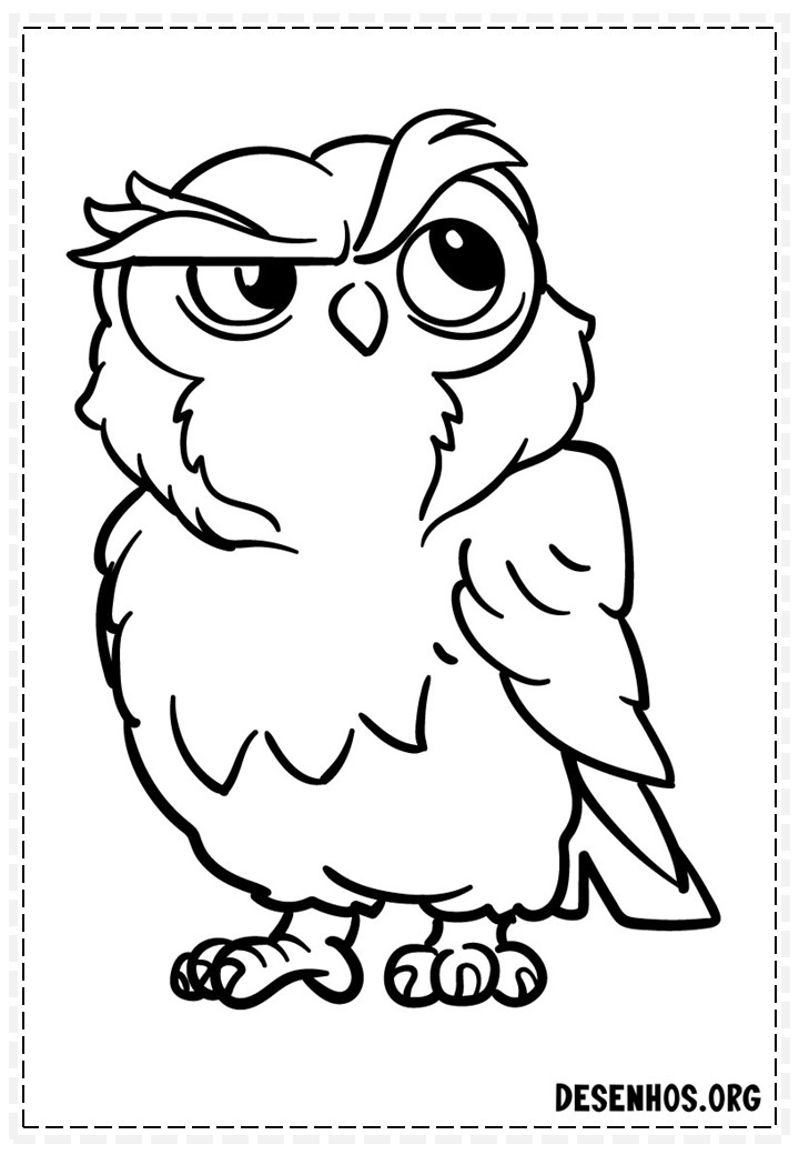 desenhos de corujas fofas para colorir 35