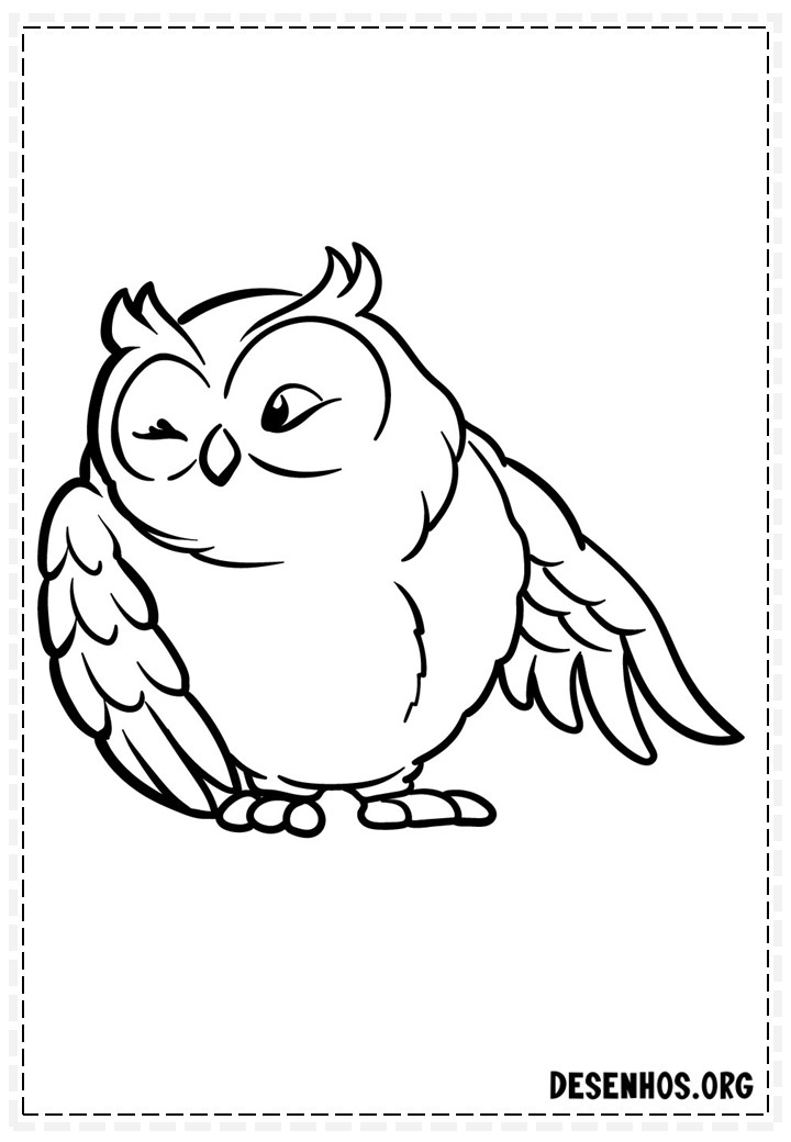 desenhos de corujas fofas para colorir 36