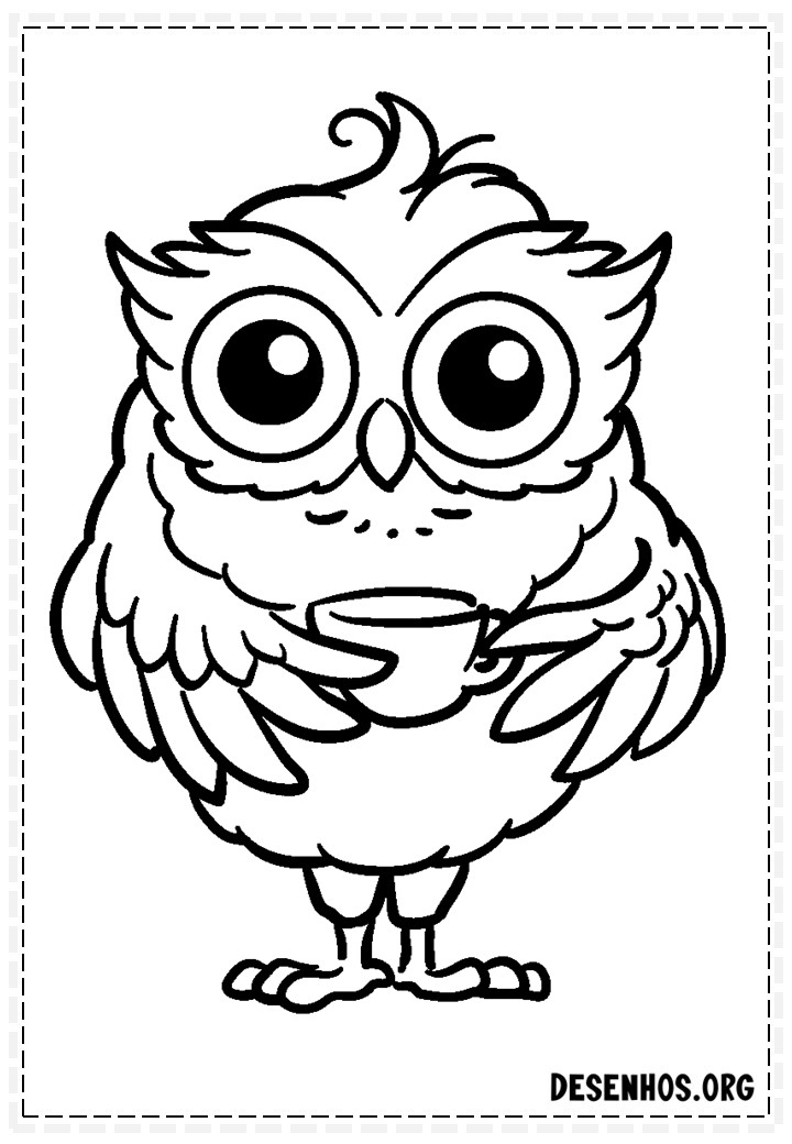 desenhos de corujas fofas para colorir 37