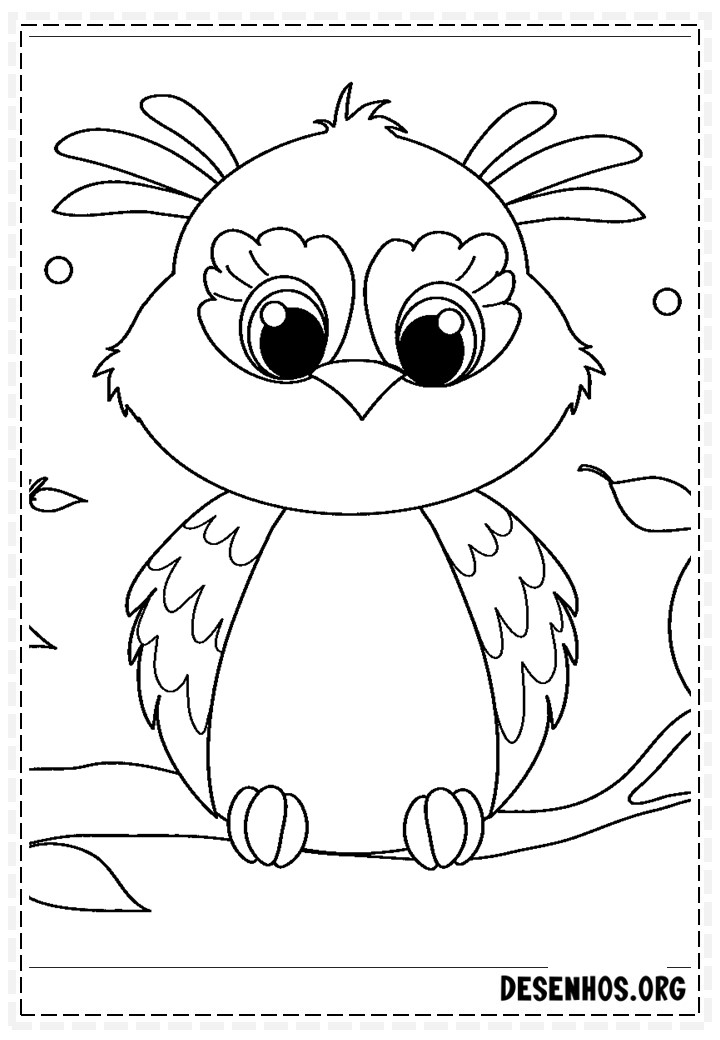 desenhos de corujas fofas para colorir 4