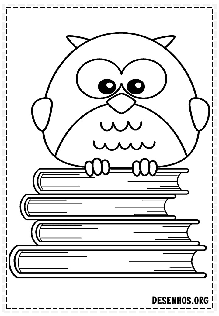 desenhos de corujas fofas para colorir 8