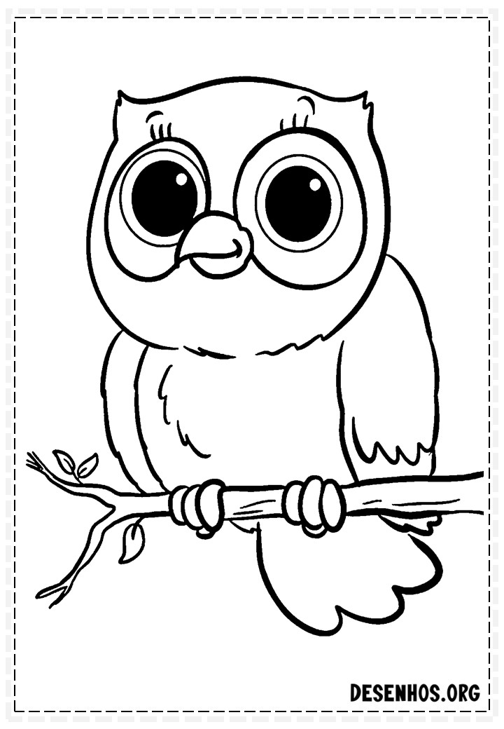 desenhos de corujas fofas para colorir 9