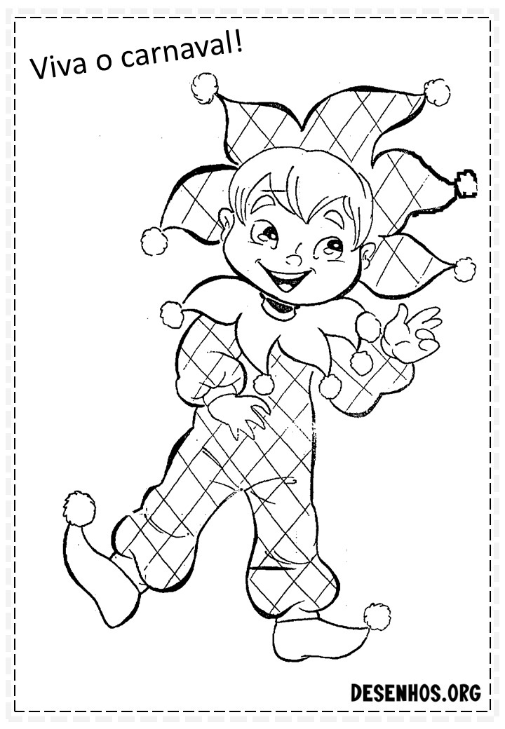 45 desenhos de carnaval para colorir