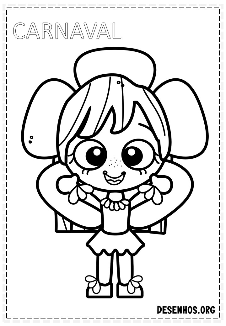45 desenhos de carnaval para colorir