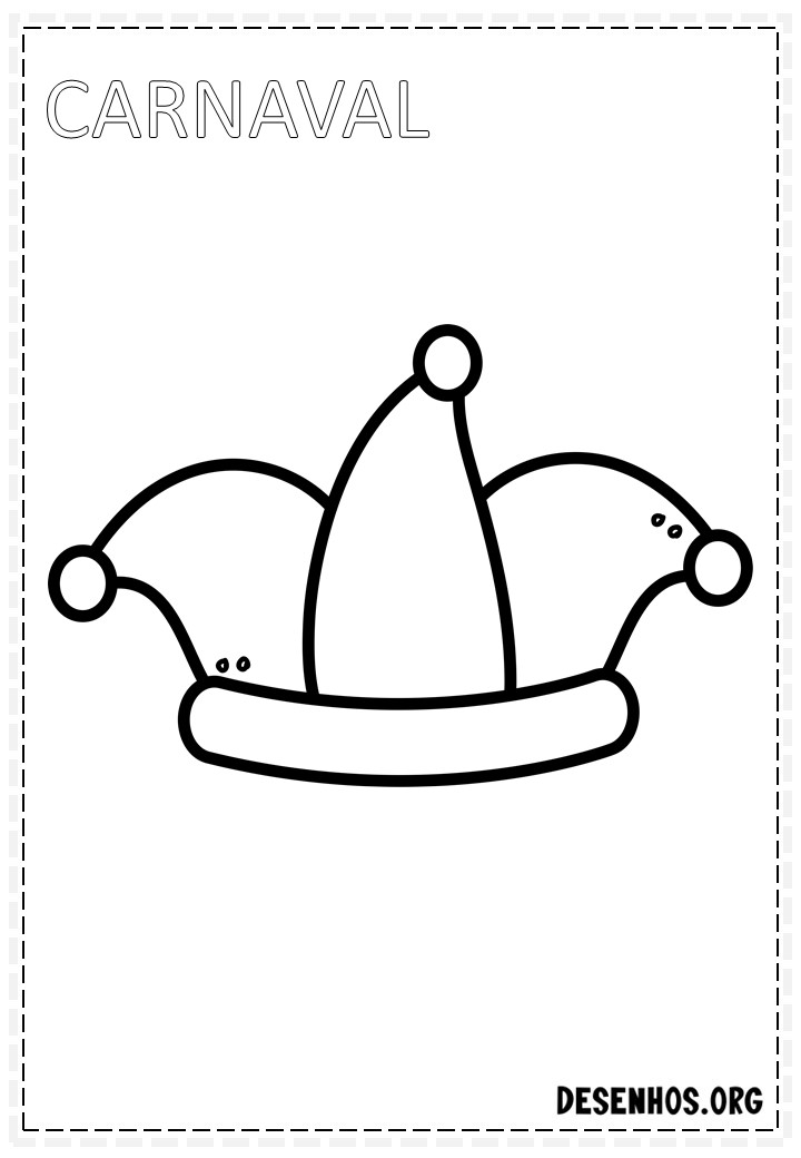 45 desenhos de carnaval para colorir