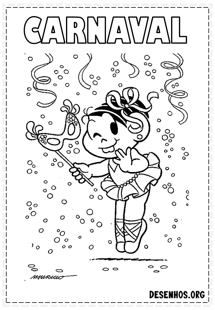 45 desenhos de carnaval para colorir