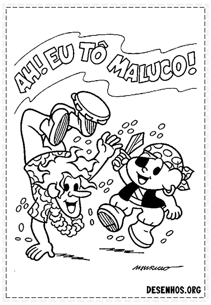 45 desenhos de carnaval para colorir