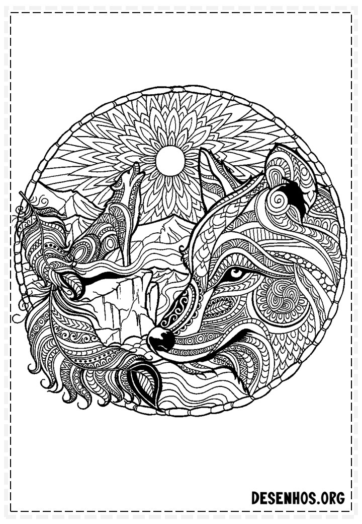desenhos de lobo 12