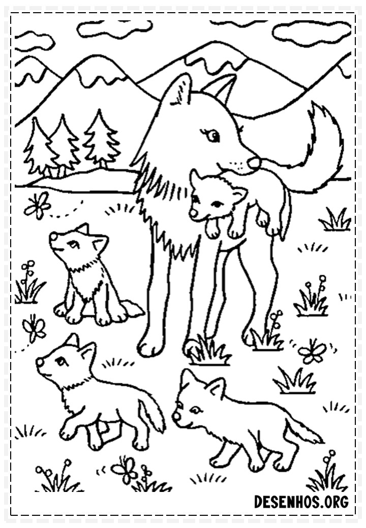 desenhos de lobo 14