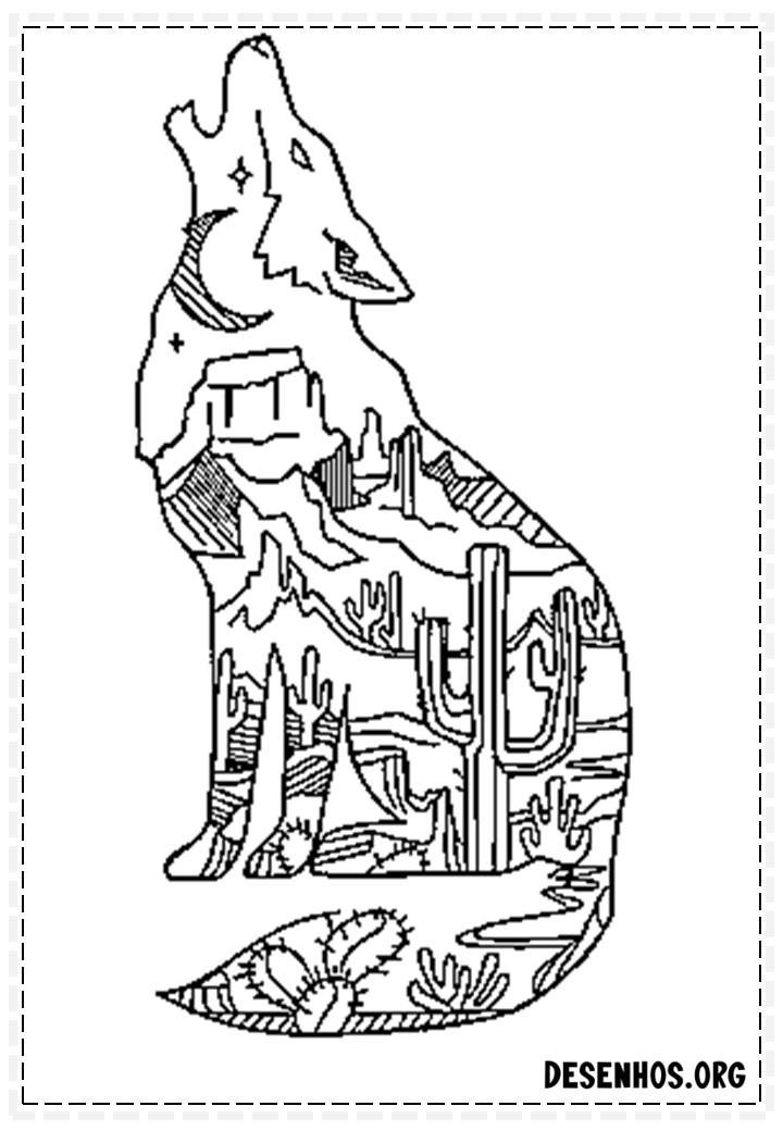 desenhos de lobo 16