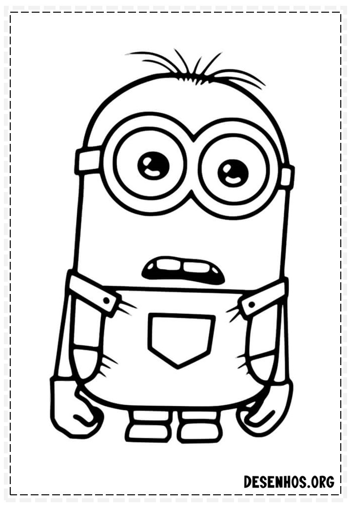 Desenho do minions, como desenhar e colorir 