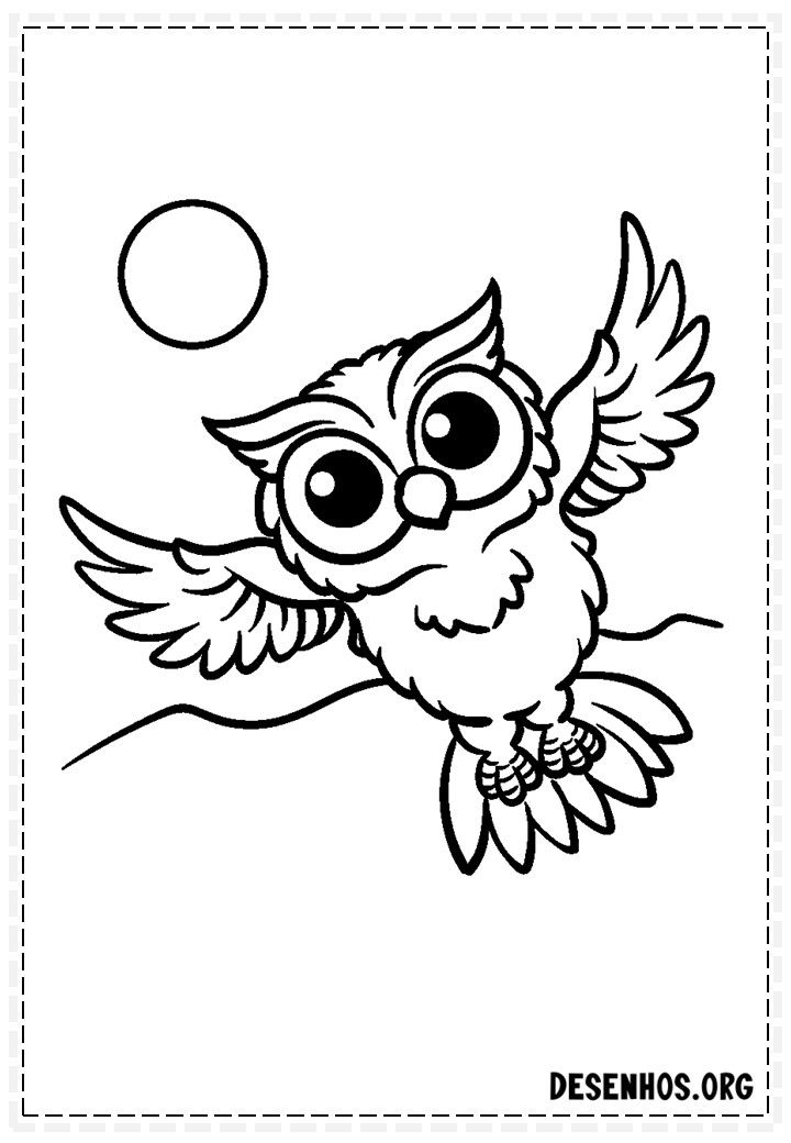 desenhos de corujas fofas para colorir 26
