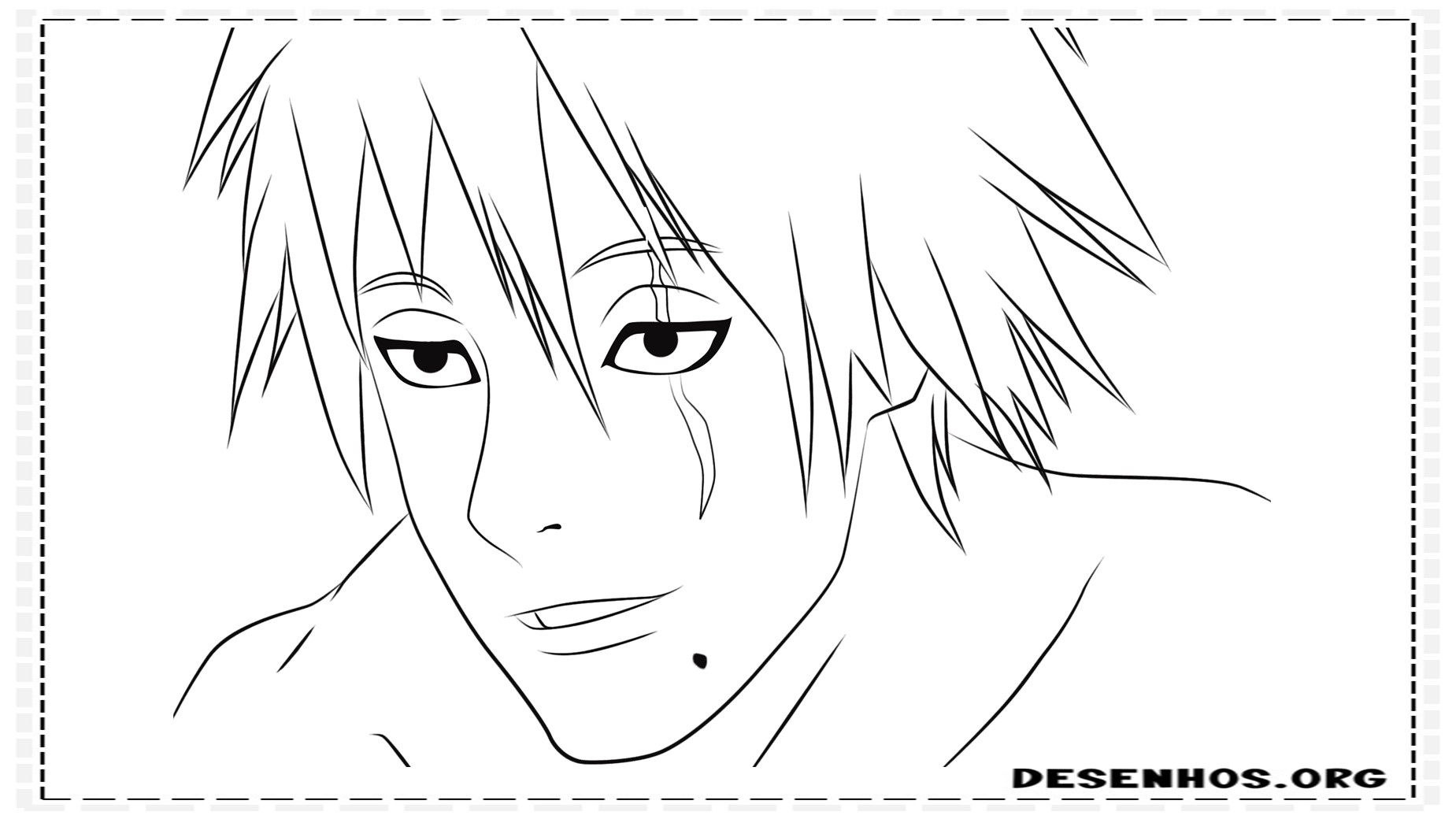 Visage De Naruto 792X1024 para colorir