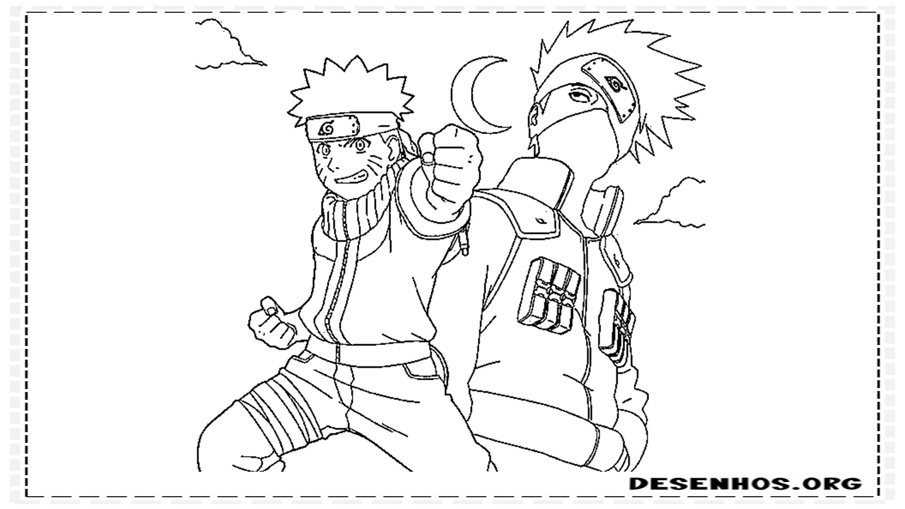 Naruto souriant - Naruto - Just Color Crianças : Páginas para colorir para  crianças