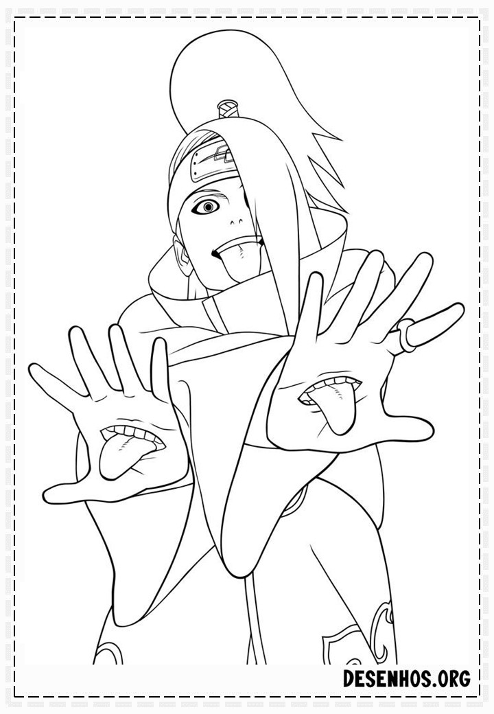 naruto para colorir164