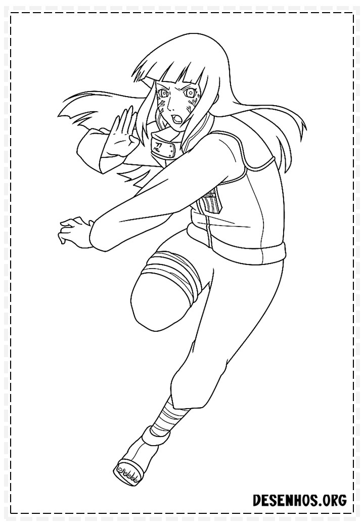 Desenho de Hinata e Naruto para Colorir - Colorir.com