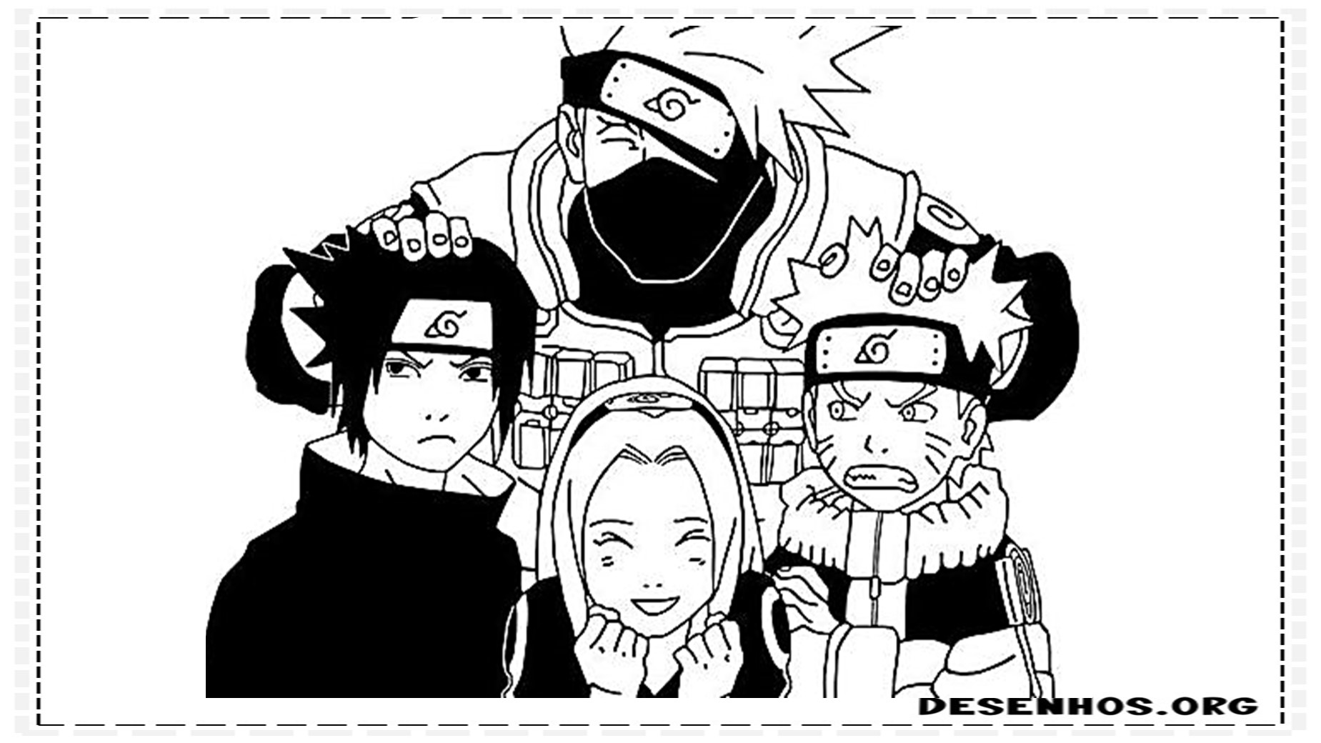naruto para colorir9