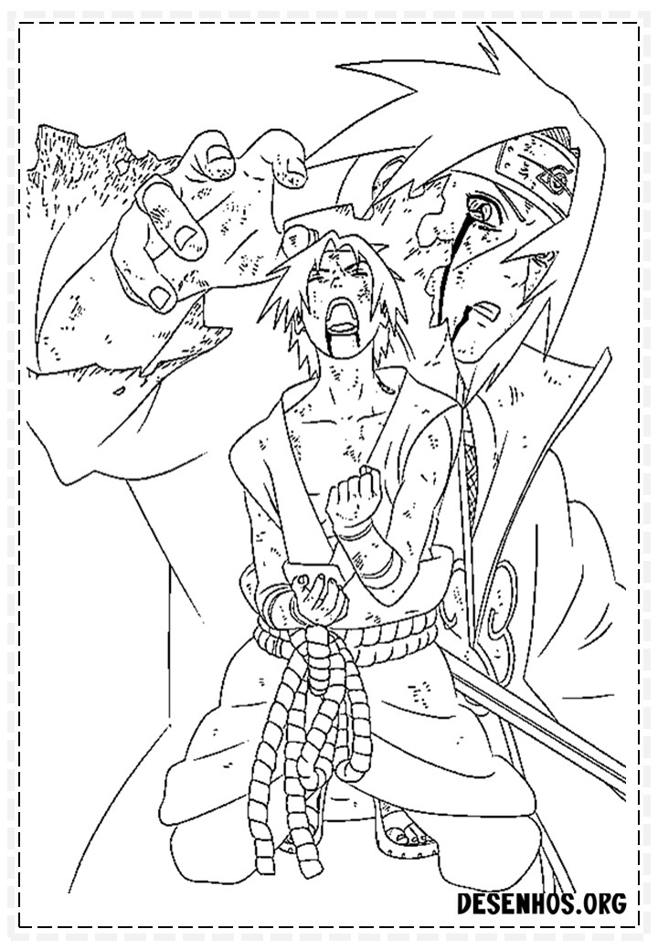 Desenhos do Sasuke e Itachi  Naruto vs sasuke, Desenhos para colorir naruto,  Naruto desenho