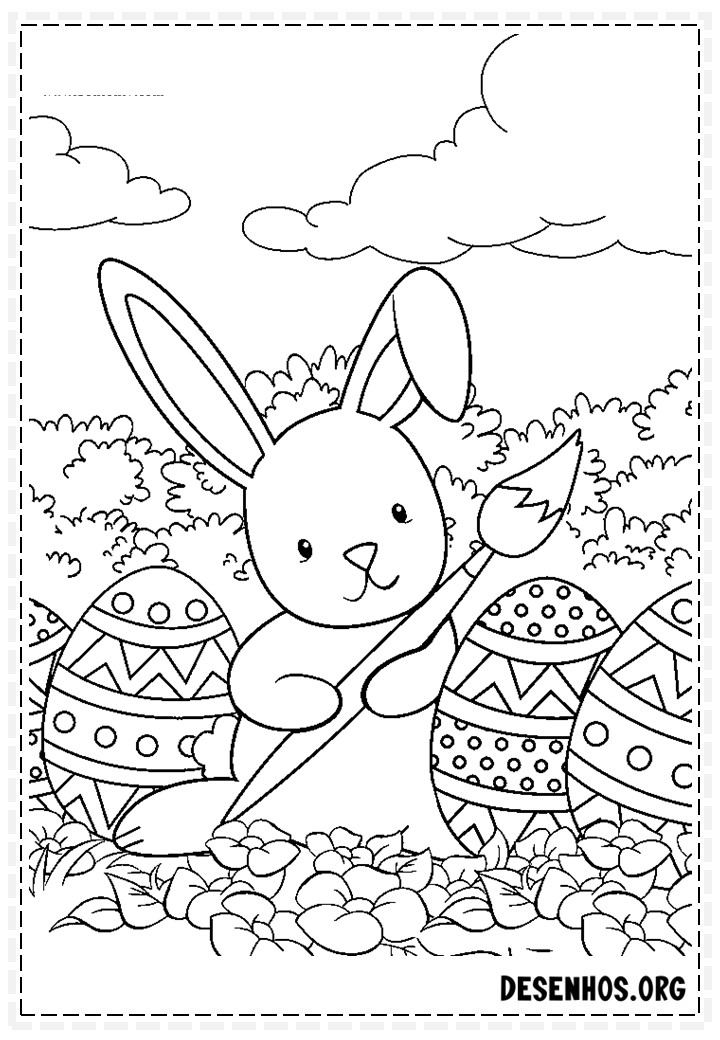 Mais de 150 desenhos da Páscoa para colorir