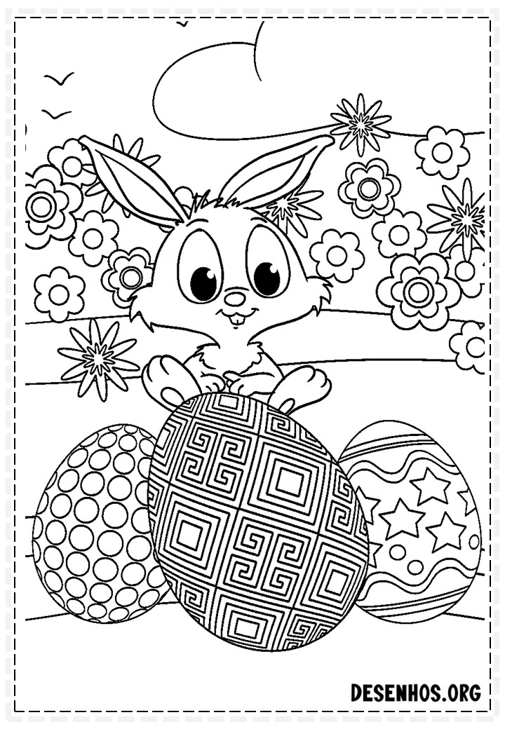 Mais de 150 desenhos da Páscoa para colorir
