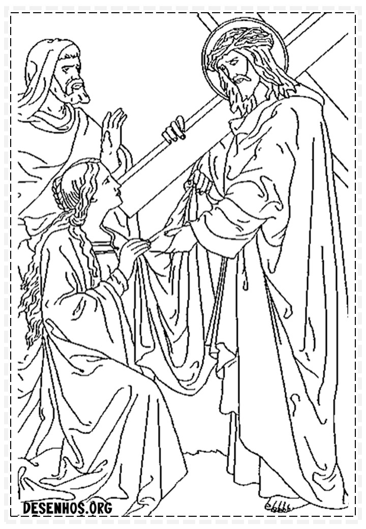 Desenhos da crucificação e ressurreição de cristo para colorir 13