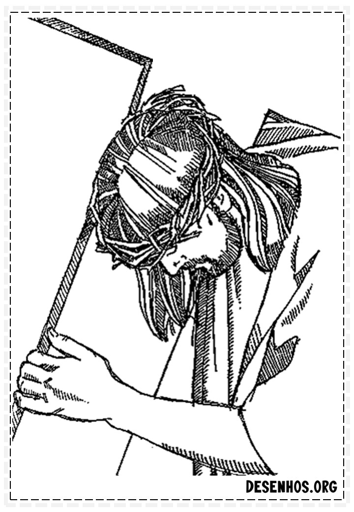 Desenhos da crucificação e ressurreição de cristo para colorir 19