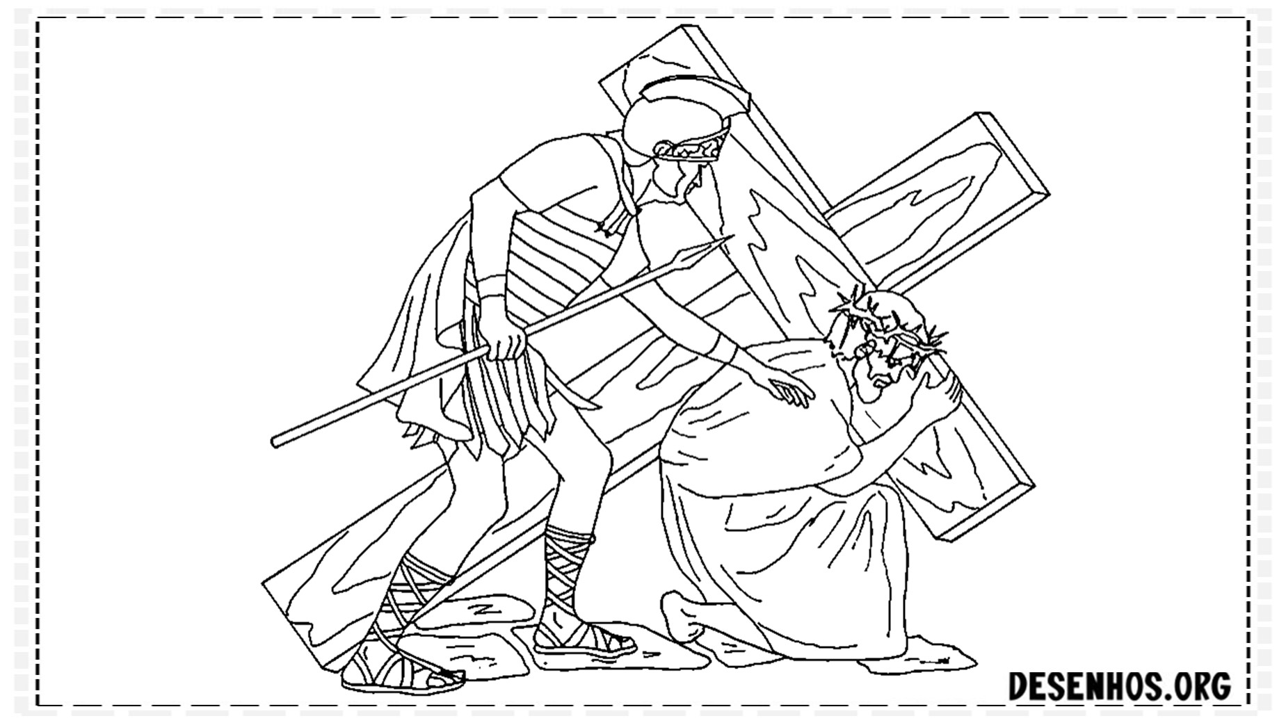 Desenhos da crucificação e ressurreição de cristo para colorir 2