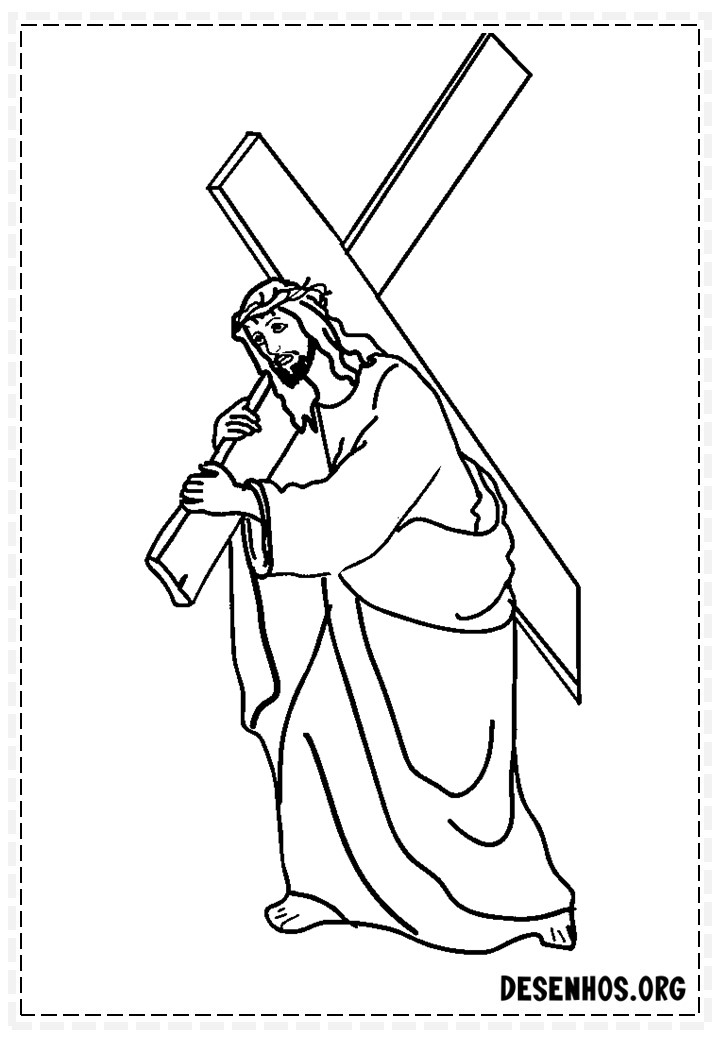 Desenhos da crucificação e ressurreição de cristo para colorir 21