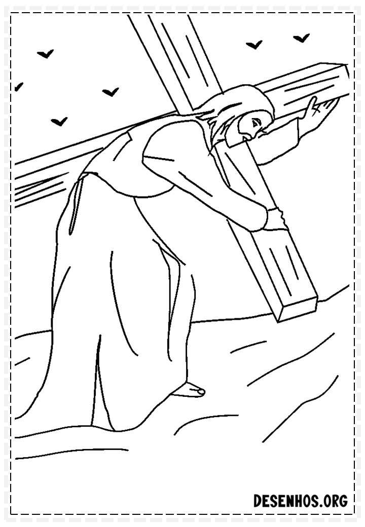 Desenhos da crucificação e ressurreição de cristo para colorir 22
