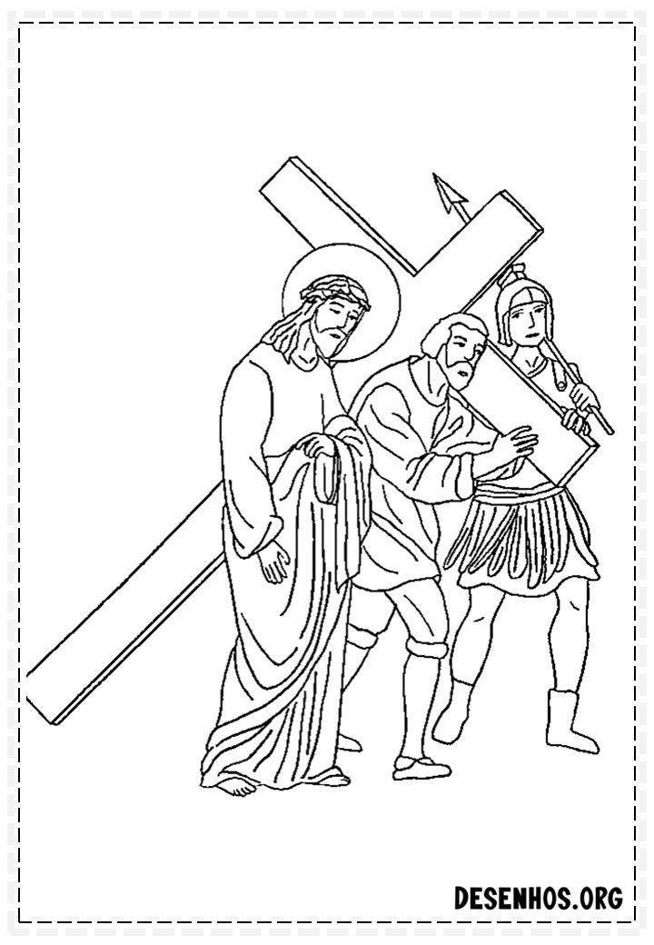 Desenhos da crucificação e ressurreição de cristo para colorir 23