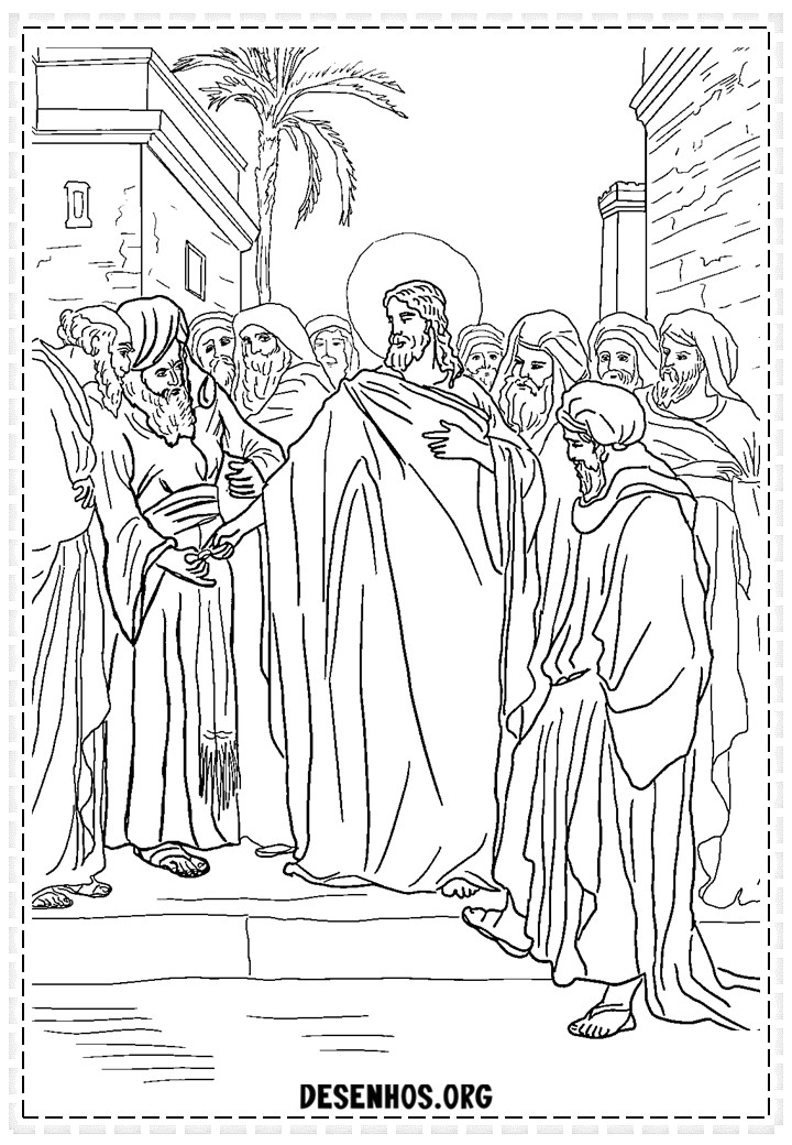 Desenhos da crucificação e ressurreição de cristo para colorir 26