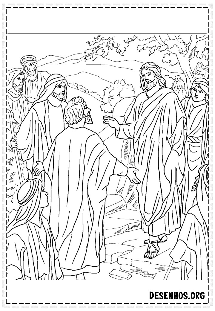 Desenhos da crucificação e ressurreição de cristo para colorir 27