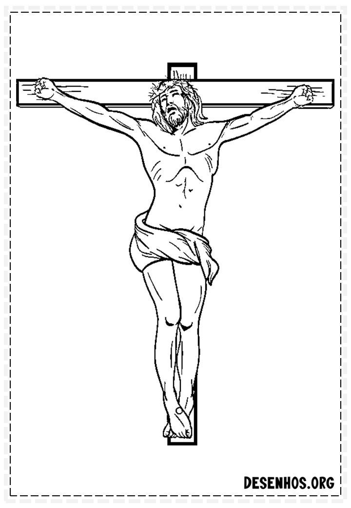 Desenhos da crucificação e ressurreição de cristo para colorir 30