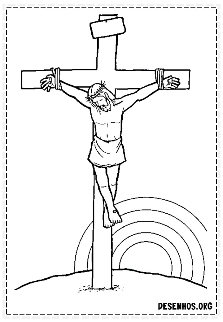 Desenhos da crucificação e ressurreição de cristo para colorir 32