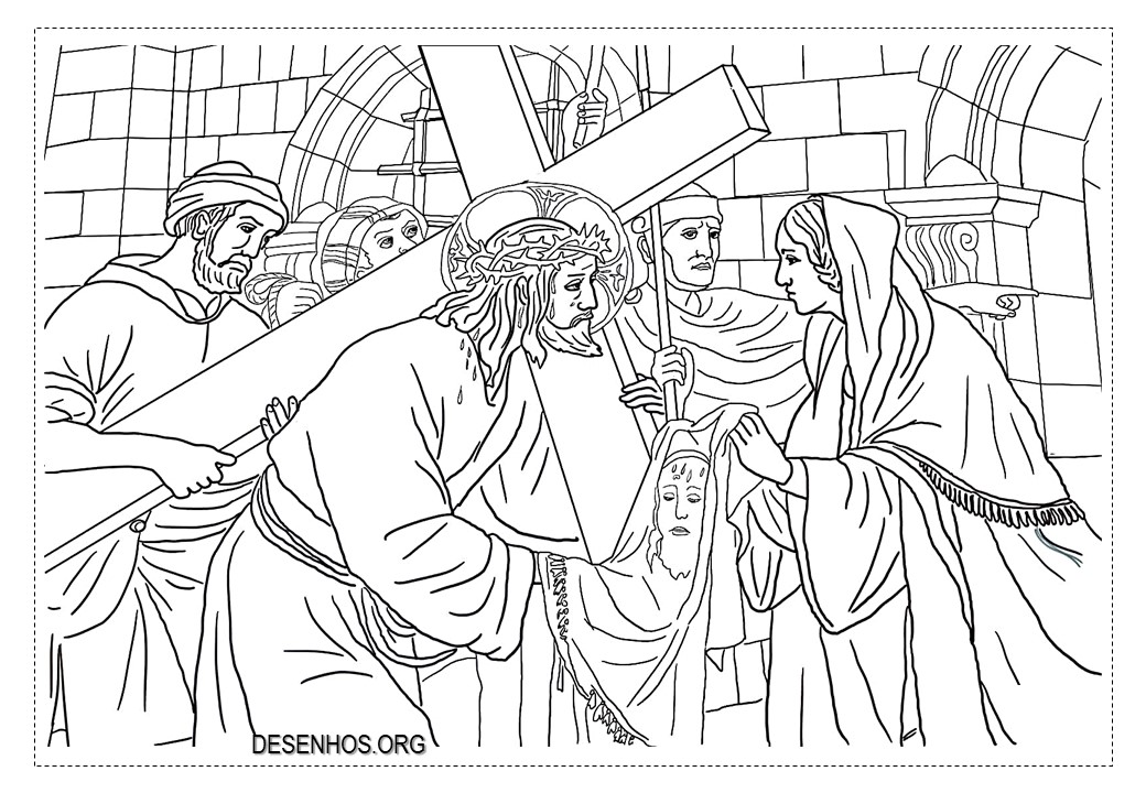 Desenhos da crucificação e ressurreição de cristo para colorir 60