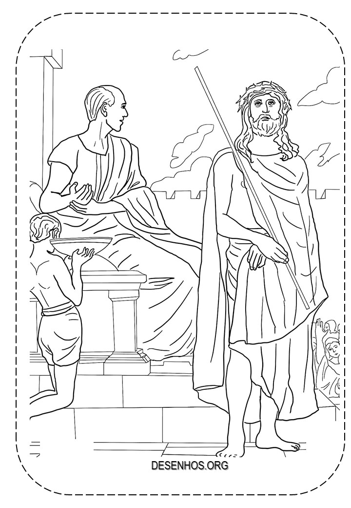 Desenhos da crucificação e ressurreição de cristo para colorir 61