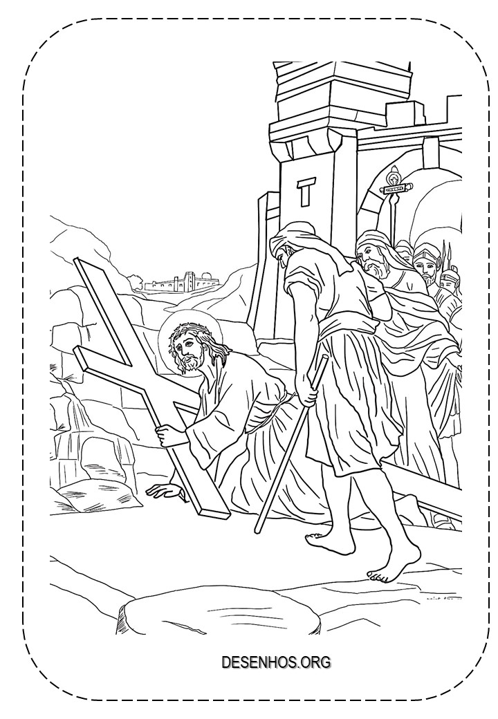 Desenhos da crucificação e ressurreição de cristo para colorir 63