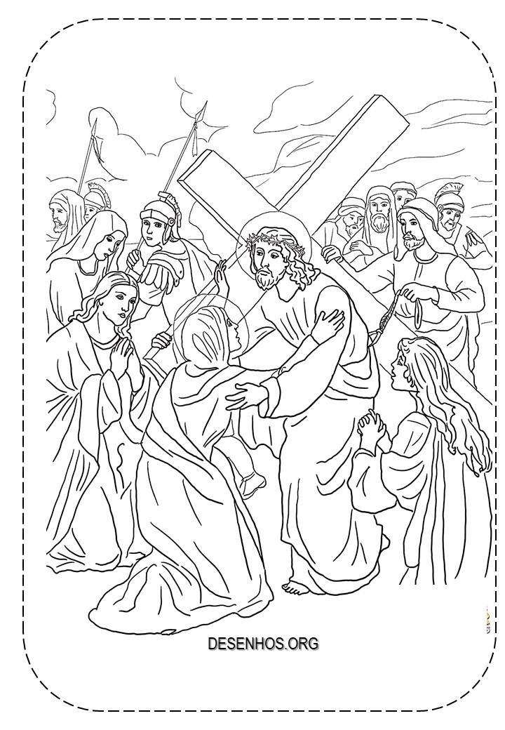 Desenhos da crucificação e ressurreição de cristo para colorir 64