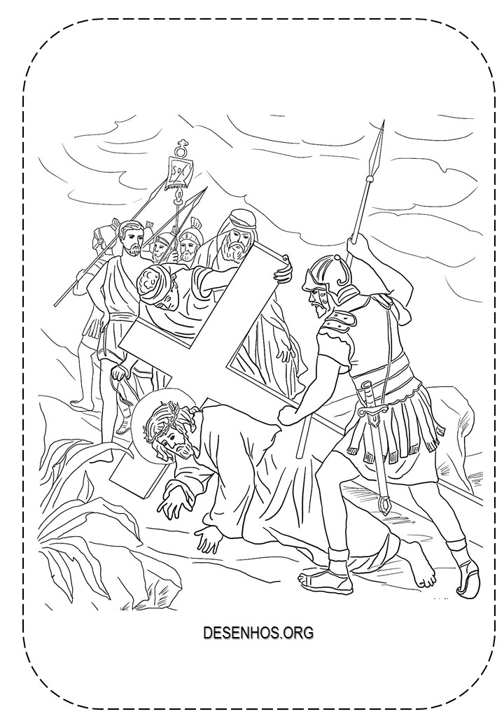 Desenhos da crucificação e ressurreição de cristo para colorir 65